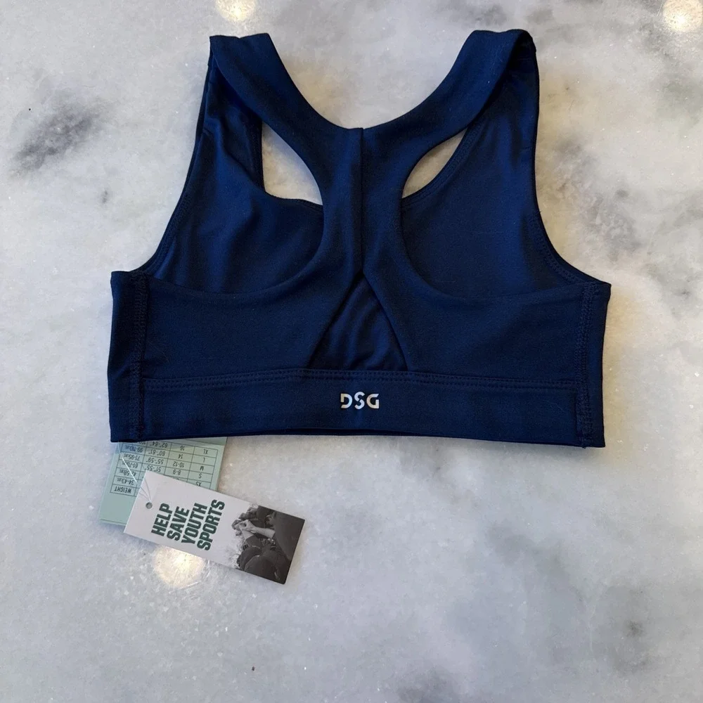 DSG Aspire Sports‎ Bra Girls XS University Navy Racerback Keyhole Activewear